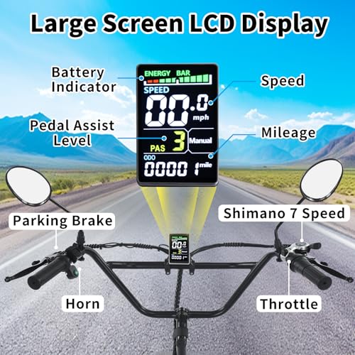 Electric Tricycle for Adults,Fat Tire Folding Electric Trike,3 Wheels Electric Bicycle Bikes, Peak 700W Step-Thru Etrike with 468WH Removable Battery and Large Basket for Women Men - Image 6