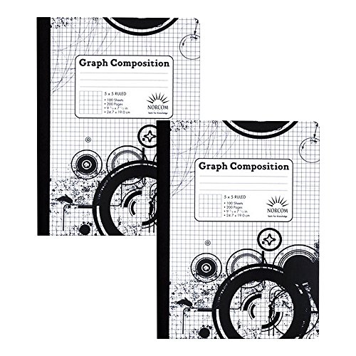 5 x 5 Ruled Graph Composition Book (Pack of Two Books)