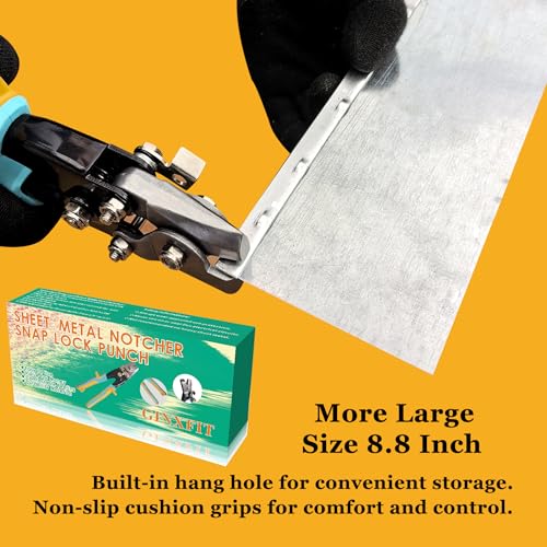 Snap Lock Punche en métal pour sidage en aluminium et skirting en plastique, SnapLock Outil de sertissage de gouttières, 9 Pouces