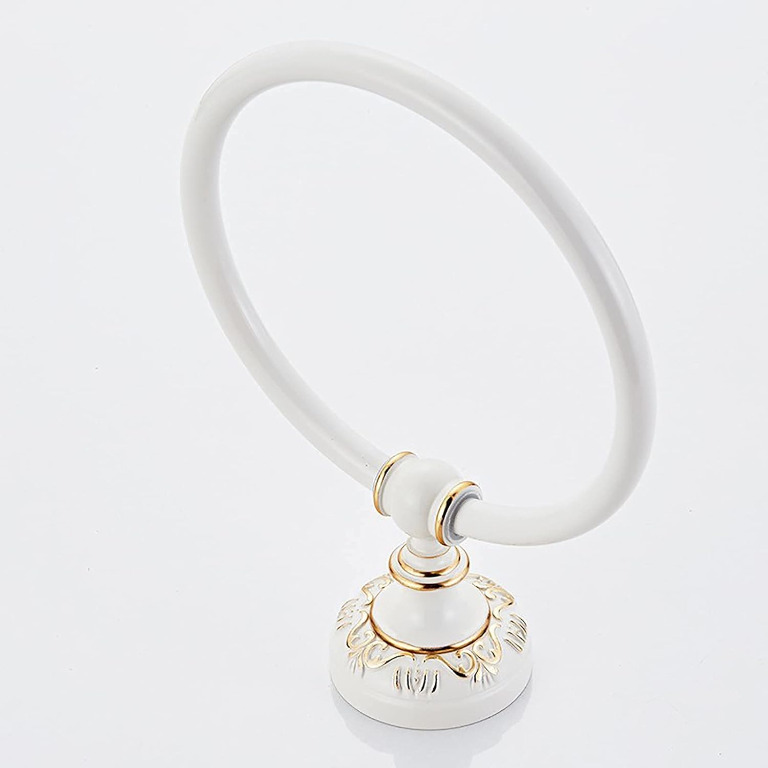 Towel Warmers,Towel Holders for Bathrooms Towel Rail Round Towel Holder for Bathroom Wall Towel Rack Antique Aluminum Towel Bar Set/White Efficency