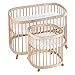 tweeto® lettino 7-in-1 (plus) SET ALL-IN-ONE│CULLA espandibile fino a 10 funzioni con materasso traspirante │ Letto in legno di faggio per neonati e bambini (Faggio Naturale)