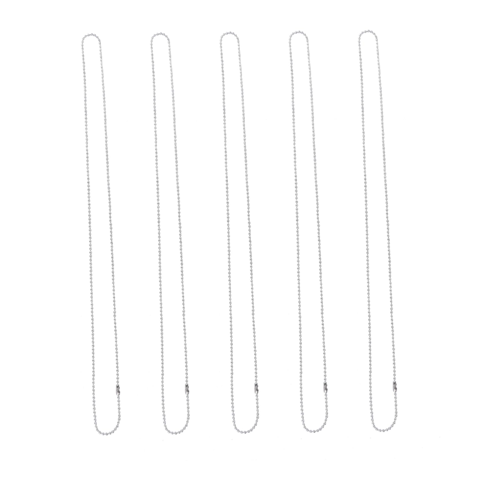 HANABASS 5pcs Pet Necklace Alloy Ball Chains Dog Tag Chain for Dogs Safe Material