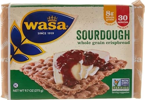 Image of Wasa Sourdough Crispbread, 9.7 oz, Crackers, Non-GMO Ingredients, Good Source of Fiber, Fat Free
