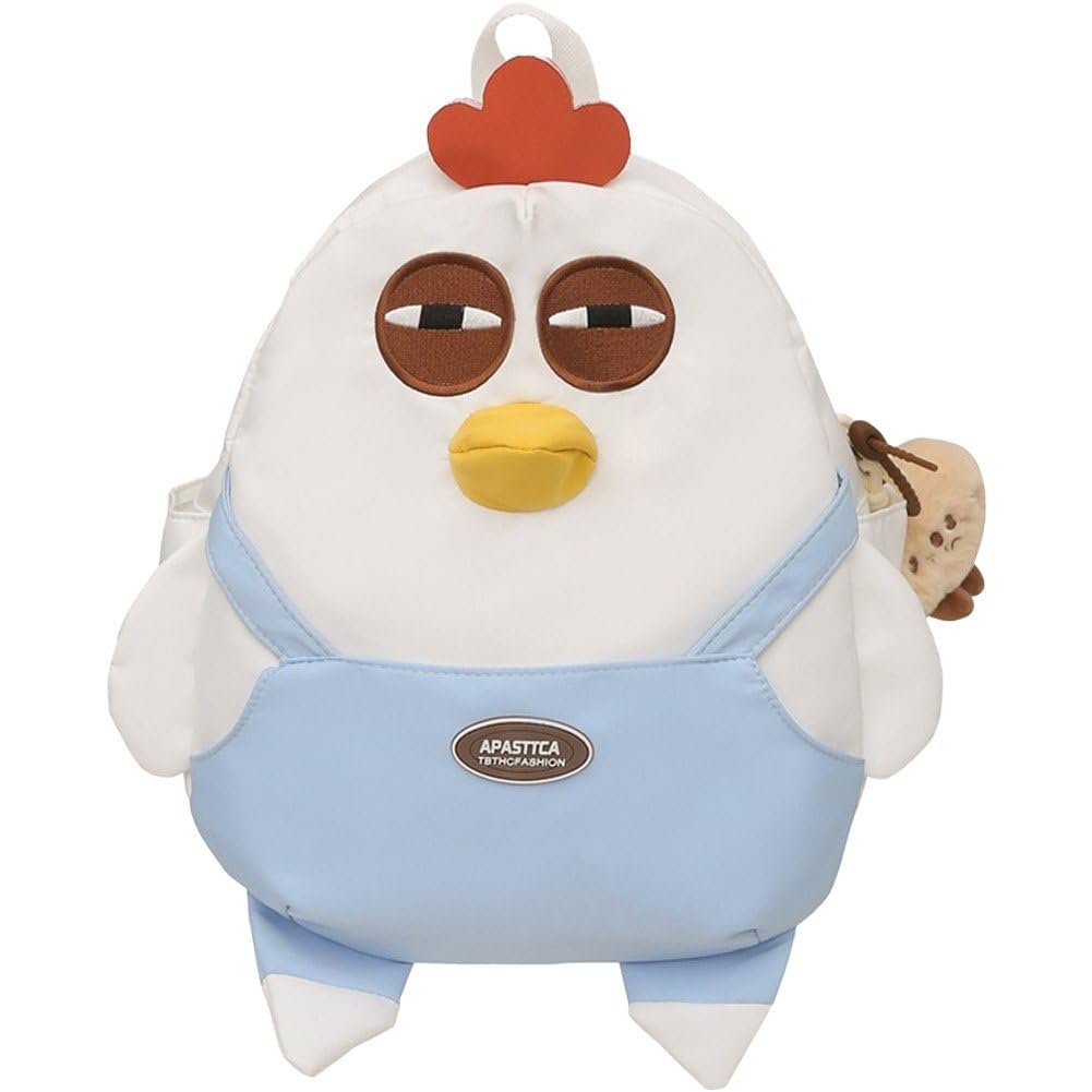 Chicken Cute Backpack, Large Capacity Cute Funny Aesthetic Kawaii Nylon Backpack Funny School Backpack
