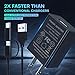 Fast Charger Compatible for Fire UL Listed AC Adapter 2A Rapid Charger with 6.6Ft Micro-USB Cable for All-New Fire 7 HD 8 10 Plus Tablet, Kids Pro, Kids Edition, HD HDX 7” 8.9” (Black)