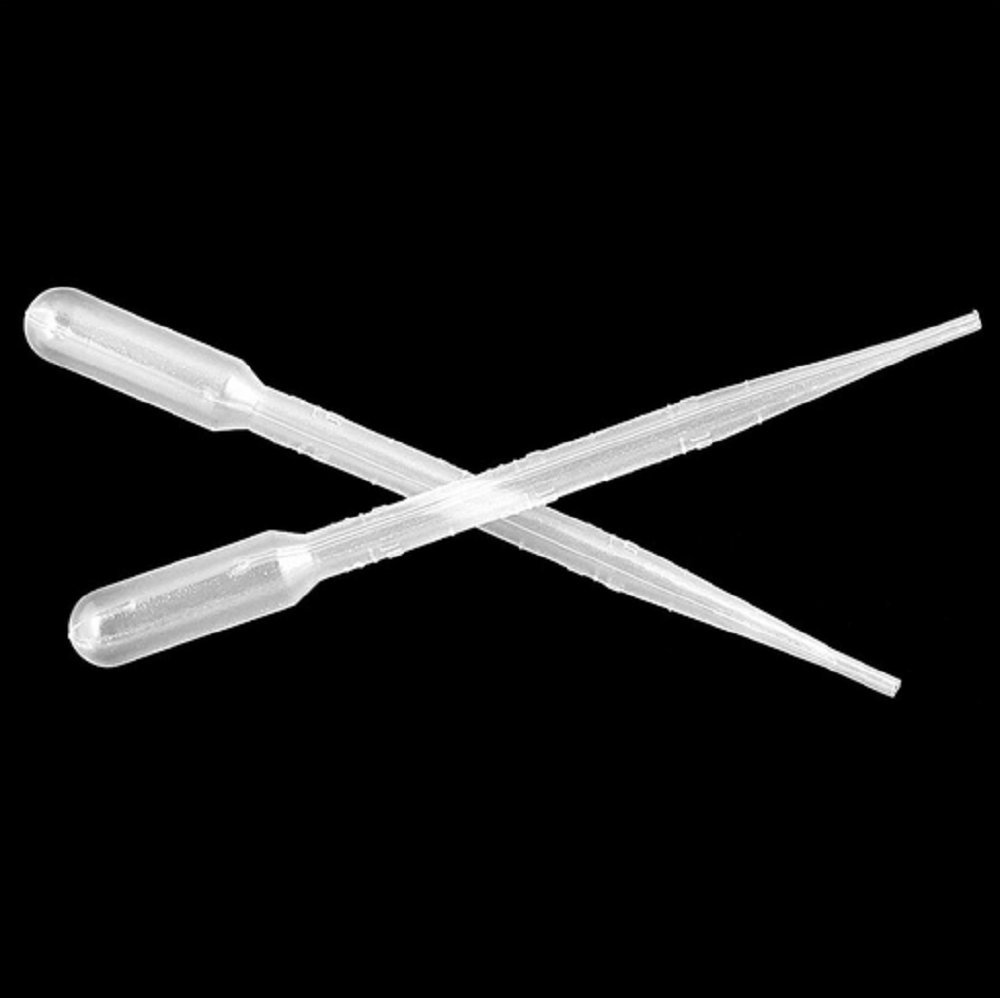Lot de 100 pipettes Pasteur jetables graduées en plastique 3 ml