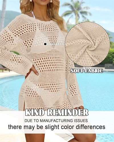 Image of CoCozy Swimsuit Coverup for Women, Crochet Bikini Beach Cover Up