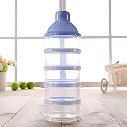 Dispensador De Confort PIQIUQIU Recipiente portátil para leche en polvo, dispensador de fórmula de leche en polvo de 5 capas