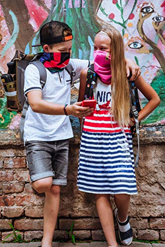 Kids R-Shield Neck Gaiter with Filter to Reduce Wildfire Smoke, Exhaust Fumes, Dust and Pollen4