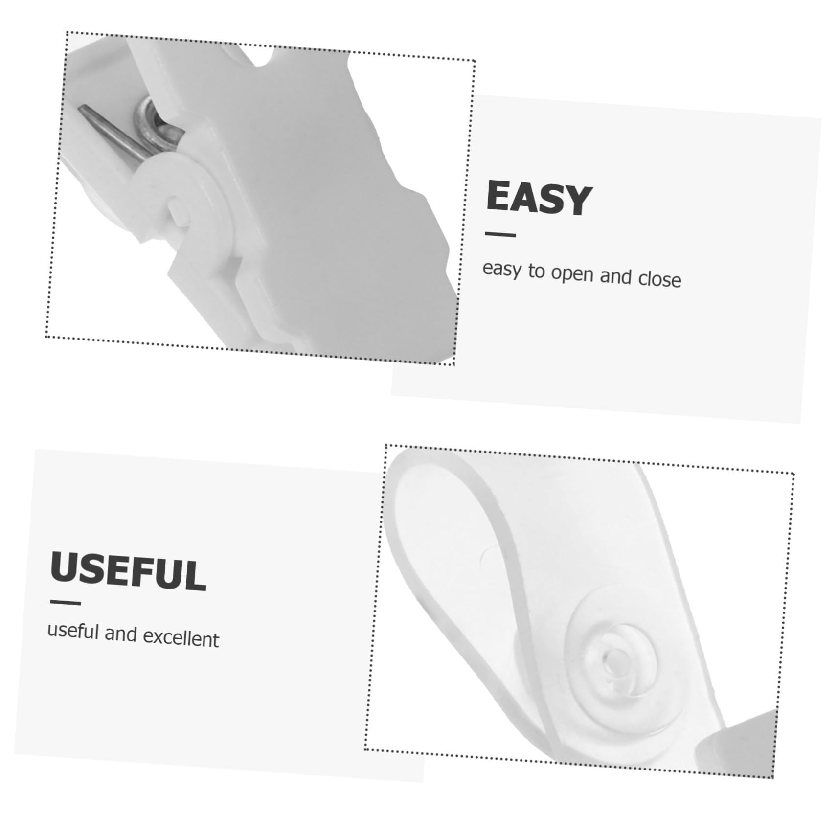 DOITOOL Clip per Badge in Plastica Pvc Rigida 100 Pezzi con Design Semplice e Resistente, Porta Badge Portatile per Lavoro e Ufficio