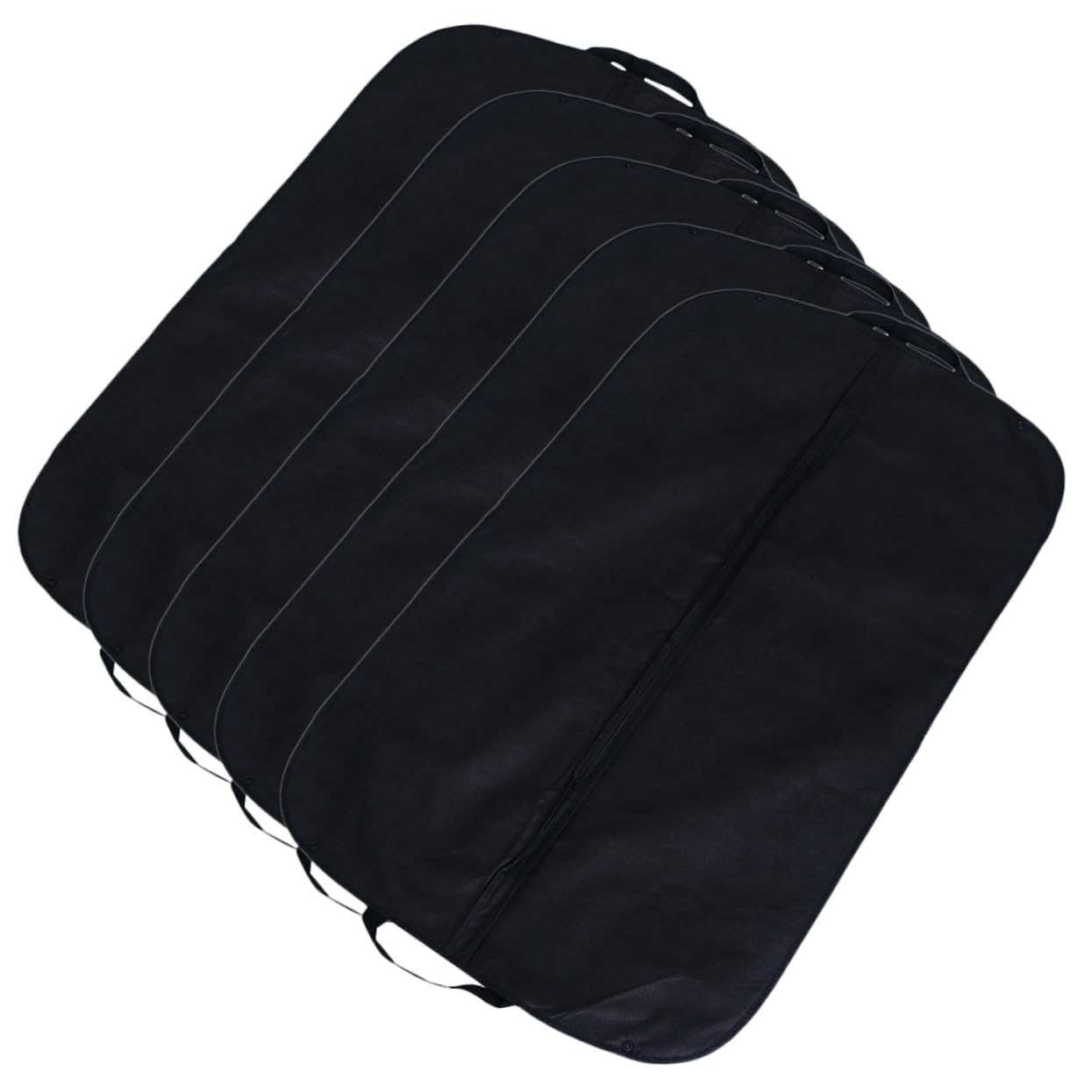 Fundas Protectoras para Ropa 5 Piezas de Tela No Tejida Negra | Colgar en Armario o Llevar de Viaje, Reutilizables, Plegables y Lavables, Formato Práctico de 5 Unidades