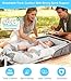 Baby Lounger, Portable Foldable Travel Lounger for Newborn 0-12 Month, Washable Lightweight Infant Nest with Canopy, Soft Breathable Baby Nest with Adorable Pattern, Home & Outdoor Use