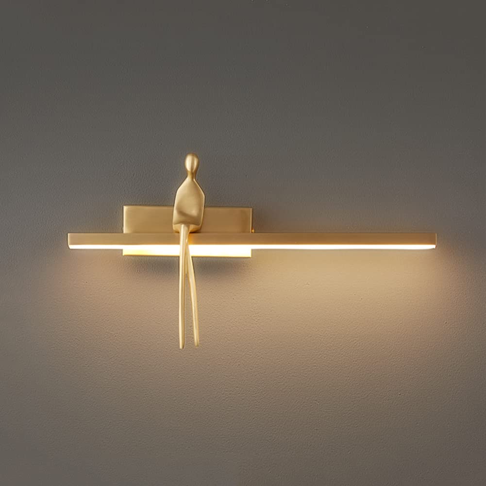 SXECAEPS Wall Lamps Sconces Light Indoor Led Dimmable 5w Warmnaturalwhite Modern Brass Decorative Sconce Lamp for Living Room Bedroom Hallway Corridor(B)