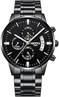 Relógio Nibosi Masculino De Pulso 2309 Aço Inoxidável Cronógrafo Ponteiros Pequenos Funcionais Estojo Original