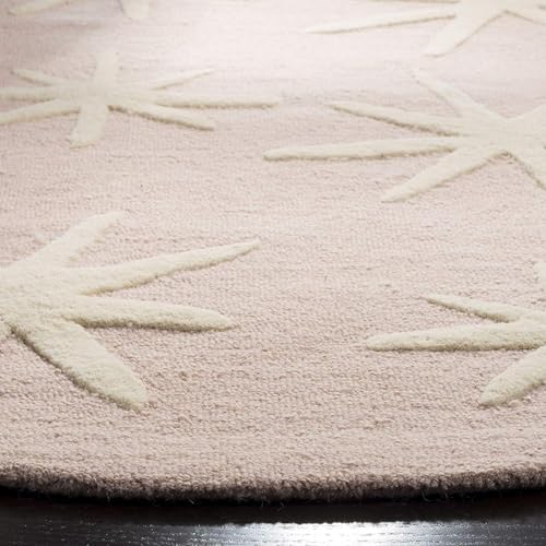 Image of Sifa Carpet Round Handmade Mid-Century Modern Abstract Premium Wool Entryway Foyer Living Room, Bedroom Kitchen Area Rug, Weight -15 Pund, Size-5x5 Feet (60x60 Inch Round)
