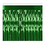2-Ply FR Metallic Fringe Drape (green) Party Accessory (1 count)