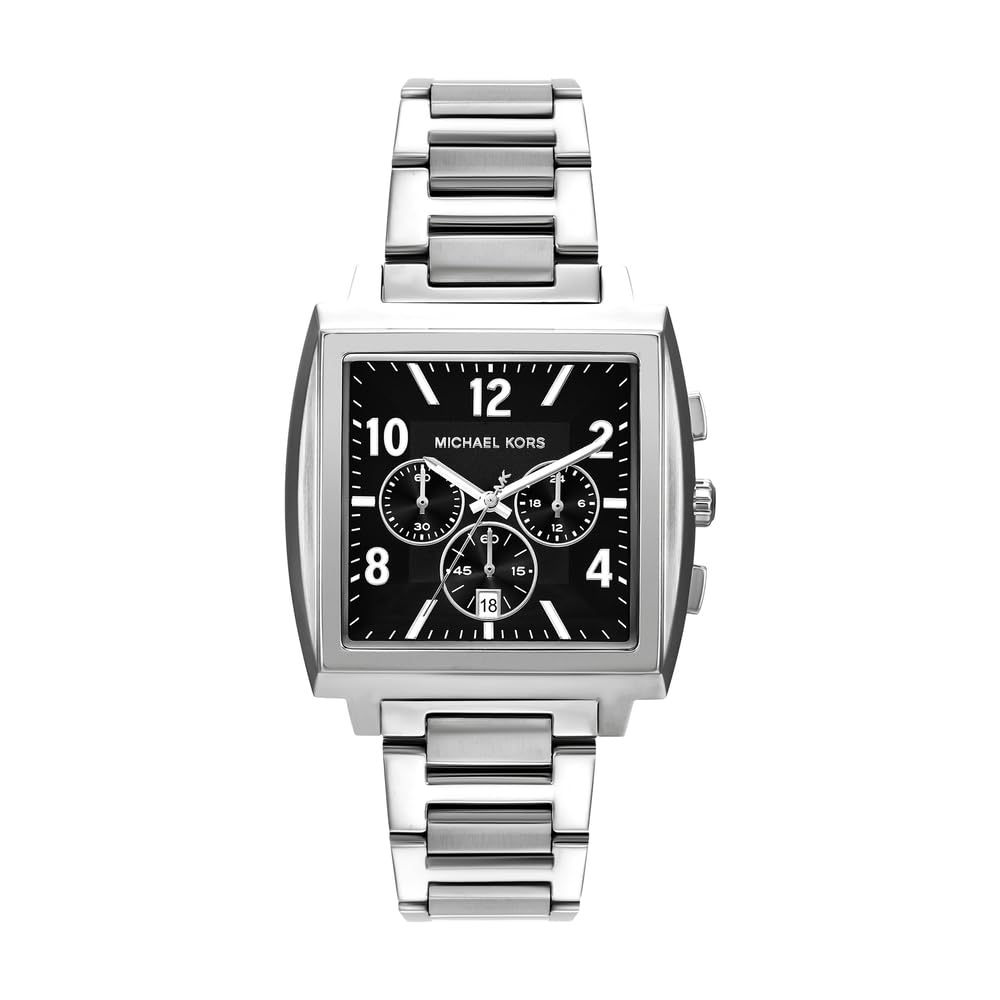 Michael Kors Rhys Men's 41MM Silver-Tone Stainless Steel Watch, MK9230