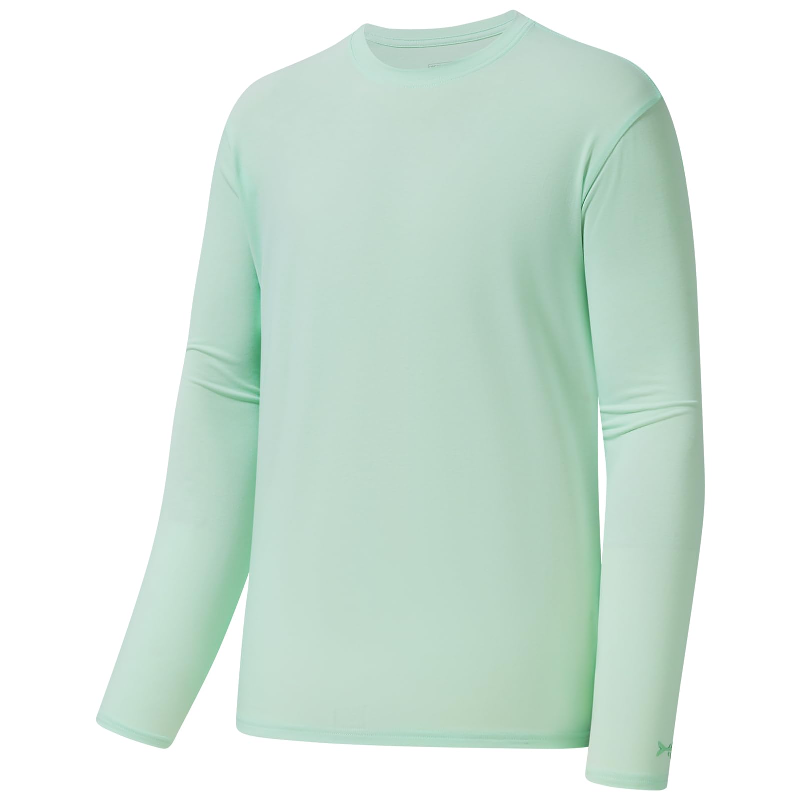 Bassdash Camiseta de Pesca de Manga Larga para Hombre, Mezcla de algodón Ultra Suave UPF 50+, protección Solar UV, Camiseta de Rendimiento Informal