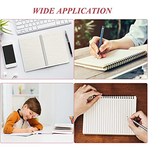 Songaa [4 Pack] Spiral Notebook, A5 Size College Ruled Notebooks, PP Hardcover Spiral Notebook Ruled Lined Journal Notebook Bulk, 80 Sheets / 160 Pages Spiral Bound Notebook (5.7"x image 2
