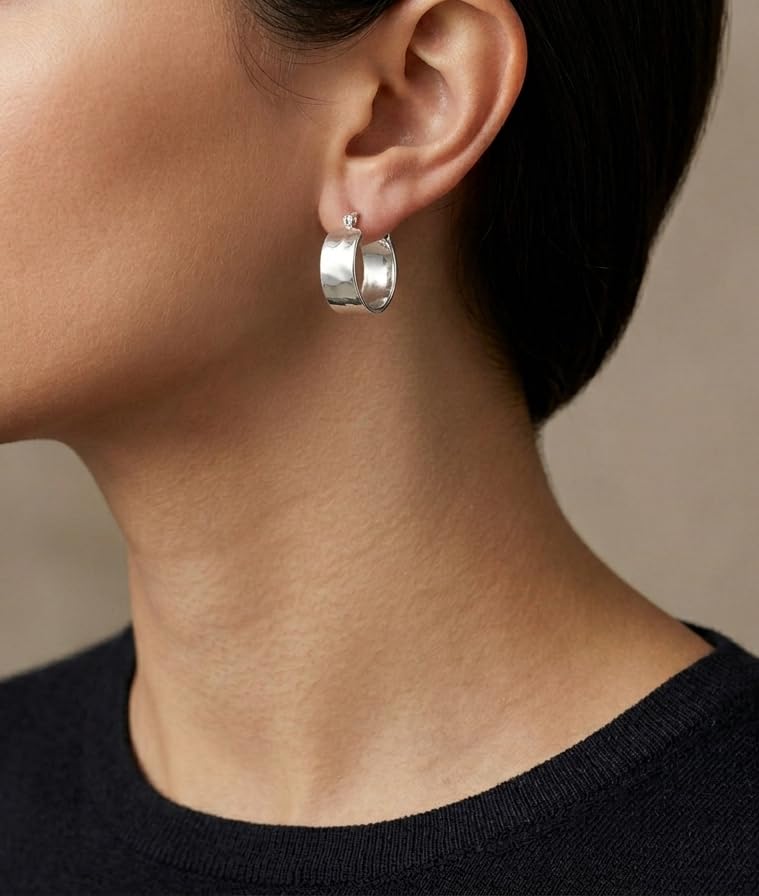 Image of Nine West Women's Small Hoop Earrings, Timeless Fashion Jewelry Accessories for Everyday Styling, Lightweight Hoop Earrings for Casual, Work, and Dressy Outfits