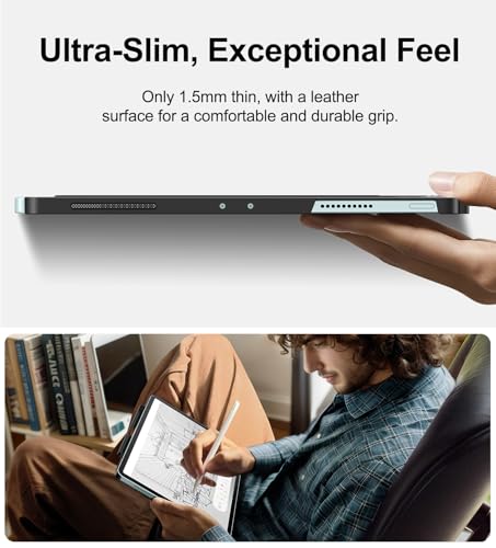Matekxy Magic-Keyboard Compatible Case for iPad Air-13 - Cases with Pencil Holder for SmartKeyboard Folio 2024 M2 Air 13, Ultra-Thin and Slim, (Keyboard Not Included), Black by Matekxy - Image 5