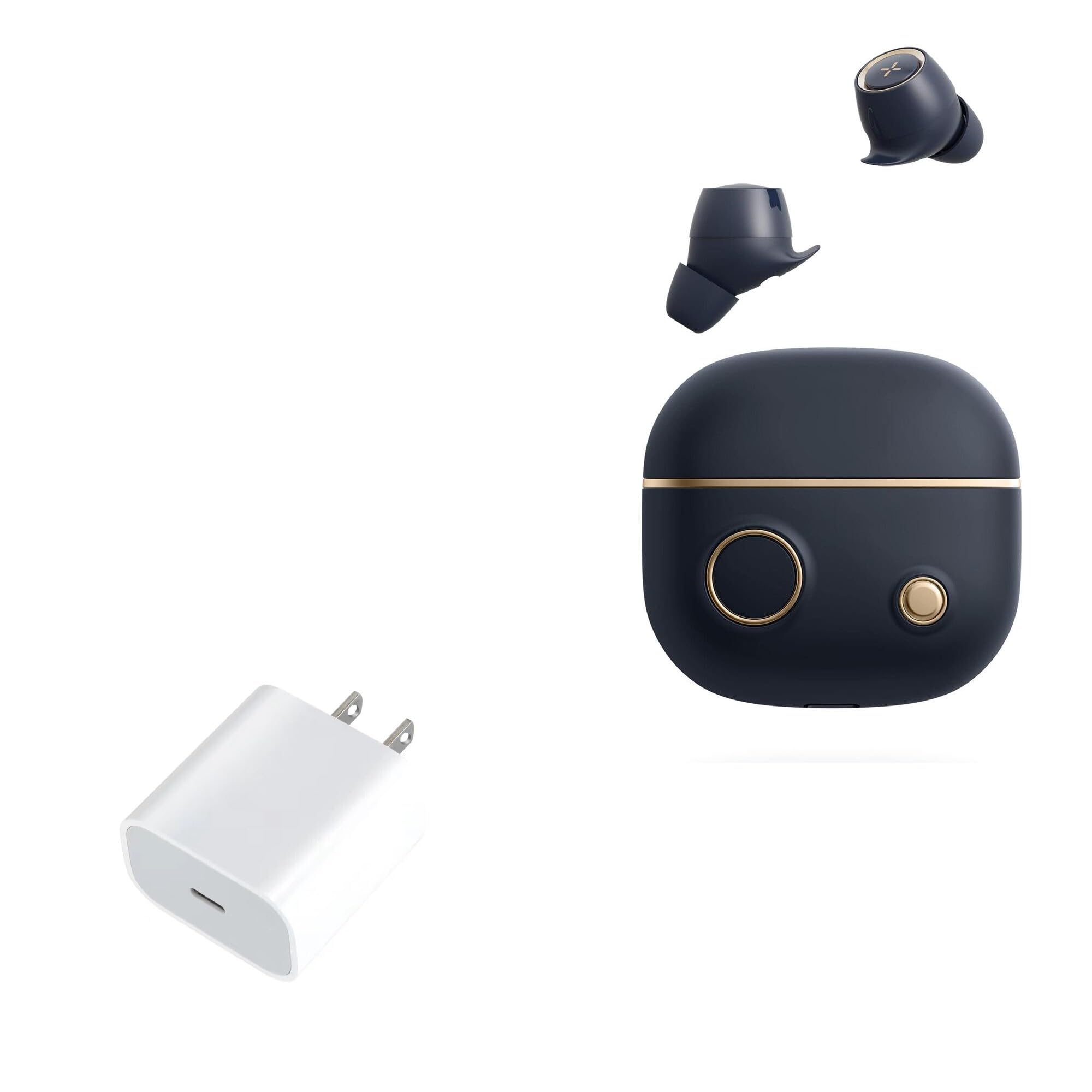 BoxWave Charger Compatible with Edifier Uni-Buds - PD GAN miniCube (30W), 30W Tiny PD GAN Type-C Wall Charger - Winter White