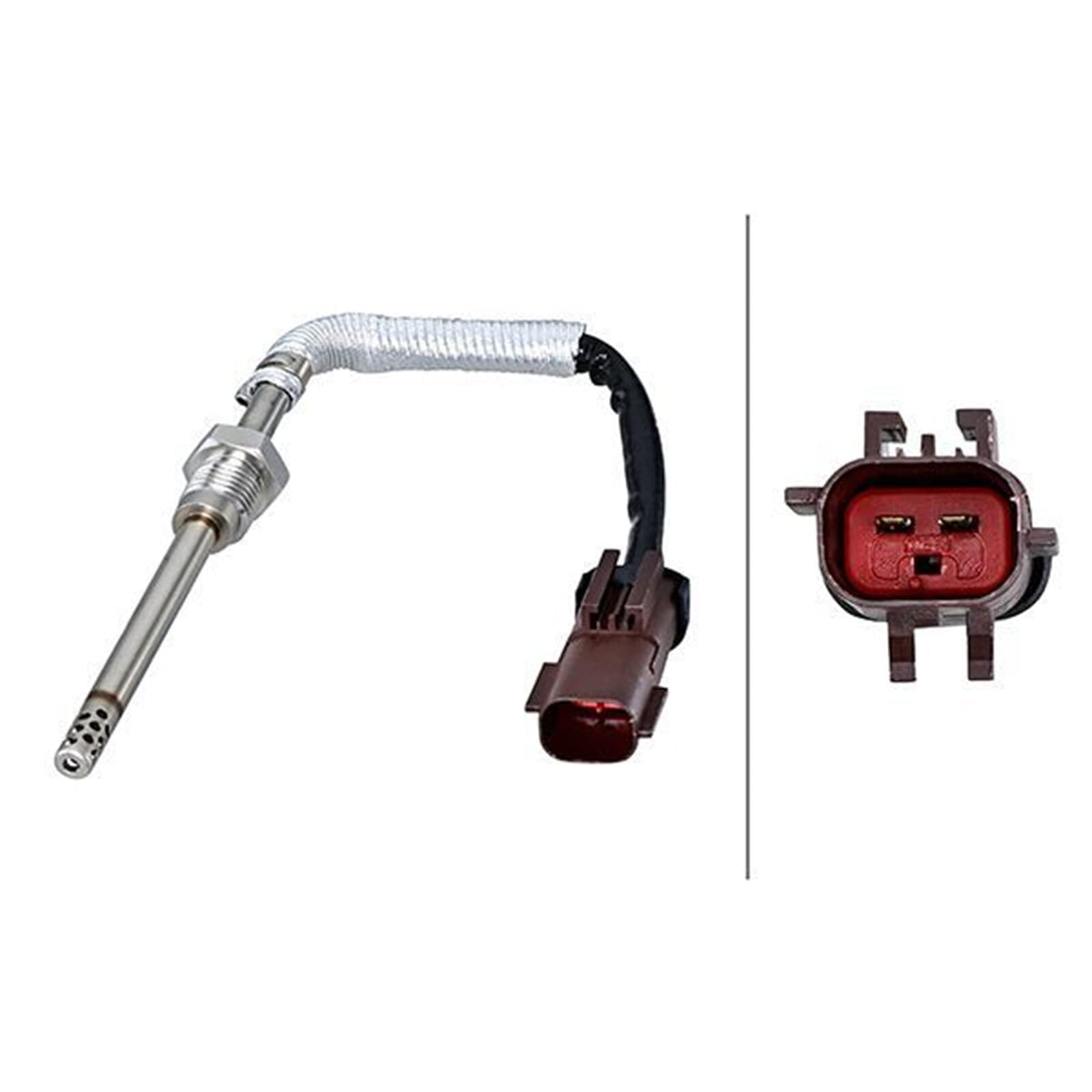 HELLA 6PT 010 376-511 Sensore, Temperatura gas scarico - 2a... poli - avvitato - Cavo: 135mm