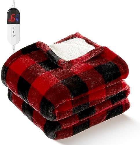 Sunbeam Sherpa Imperial Plush Electric Heated Throw Blankets
