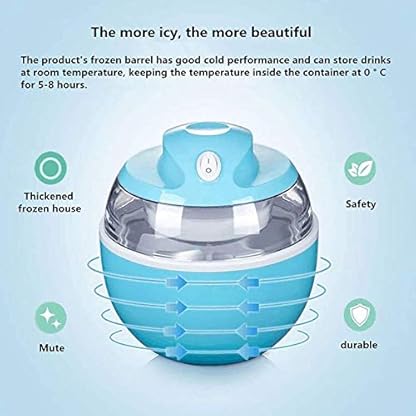 LLSS Softeismaschine für Zuhause, selbstgemachte elektrische Eismaschine mit eingebautem Gefrierschrank, Iced Dessert… – Bild 3