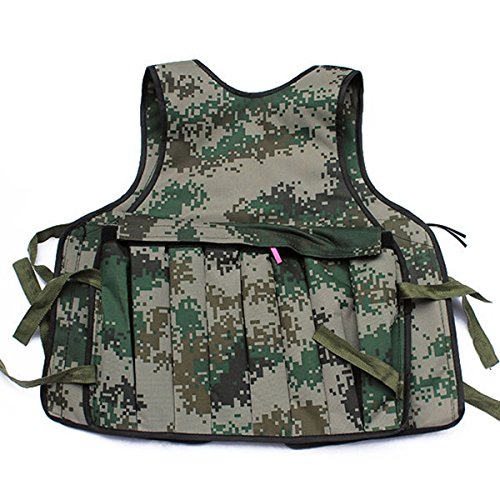 Yosoo Weight Vests for Strength Training, 44lb 20kg Adjustable Camouflage Workout Weight Weighted Vest for Weight Loss Running Training Gym - Image 6