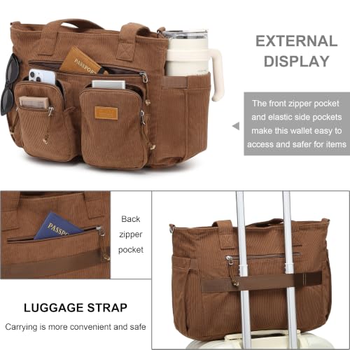 Image of ToLFE Women Top Handle Satchel Handbags Shoulder Bag Messenger Tote Bag Purse Crossbody Bag Travel Work Tote Bag
