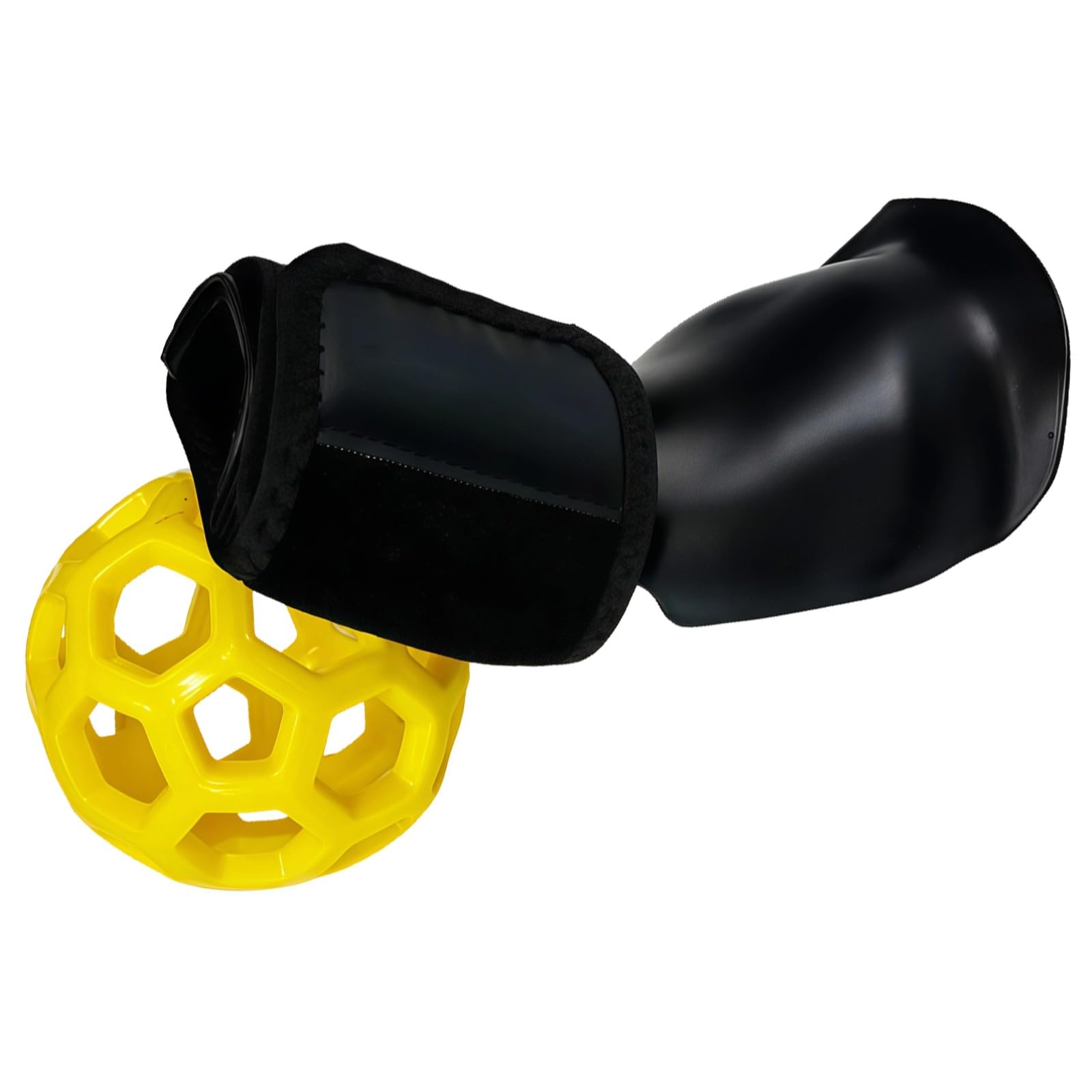 Golf Schwung Handgelenk Trainer, verstellbare Golf Trainingshilfe mit gelbem Wabenball, PU Material, stützt das Handgelenk und verbessert Schwunggenauigkeit und Kraft, für alle Spielniveaus