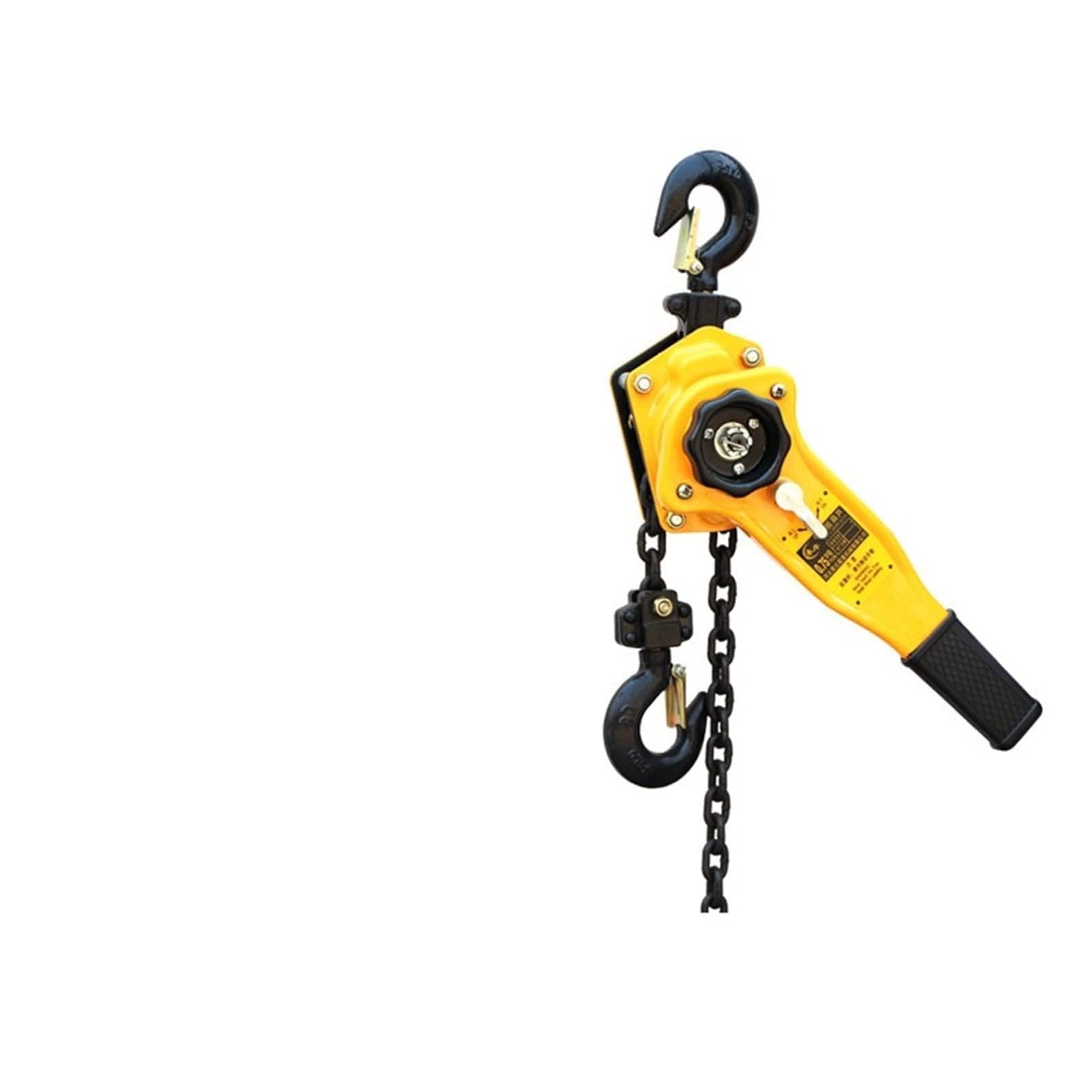 MYUYEE Chain Hoist, Lever Hoist 0.75 Tons 3 Meters Manual Chain Hand Plate Inverted (0.75T*3M)