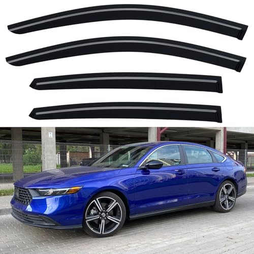 Image of Window Visors Rain Guards for 2023 2024 2025 2026 Honda Accord, Out-Channel Window Vent Wind Deflectors Visors Shades for 23 24 25 26 Accord