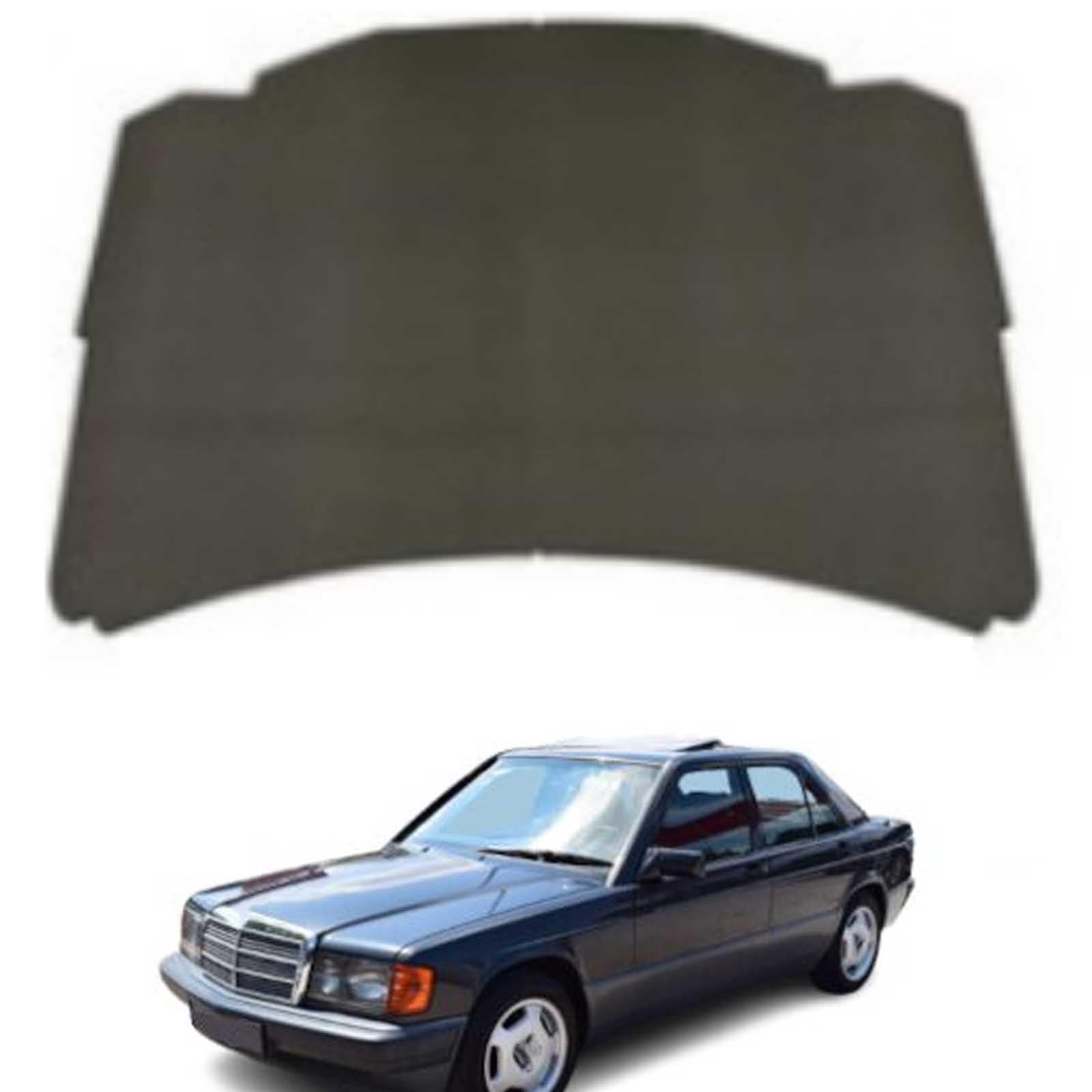 Tappetino Isolante Cofano per Mercedes-Benz 190 (W201) 1982-1993 OE: 2016820326, Insonorizzante Termico Motore in Cotone Ignifugo Antirumore e Anticalore