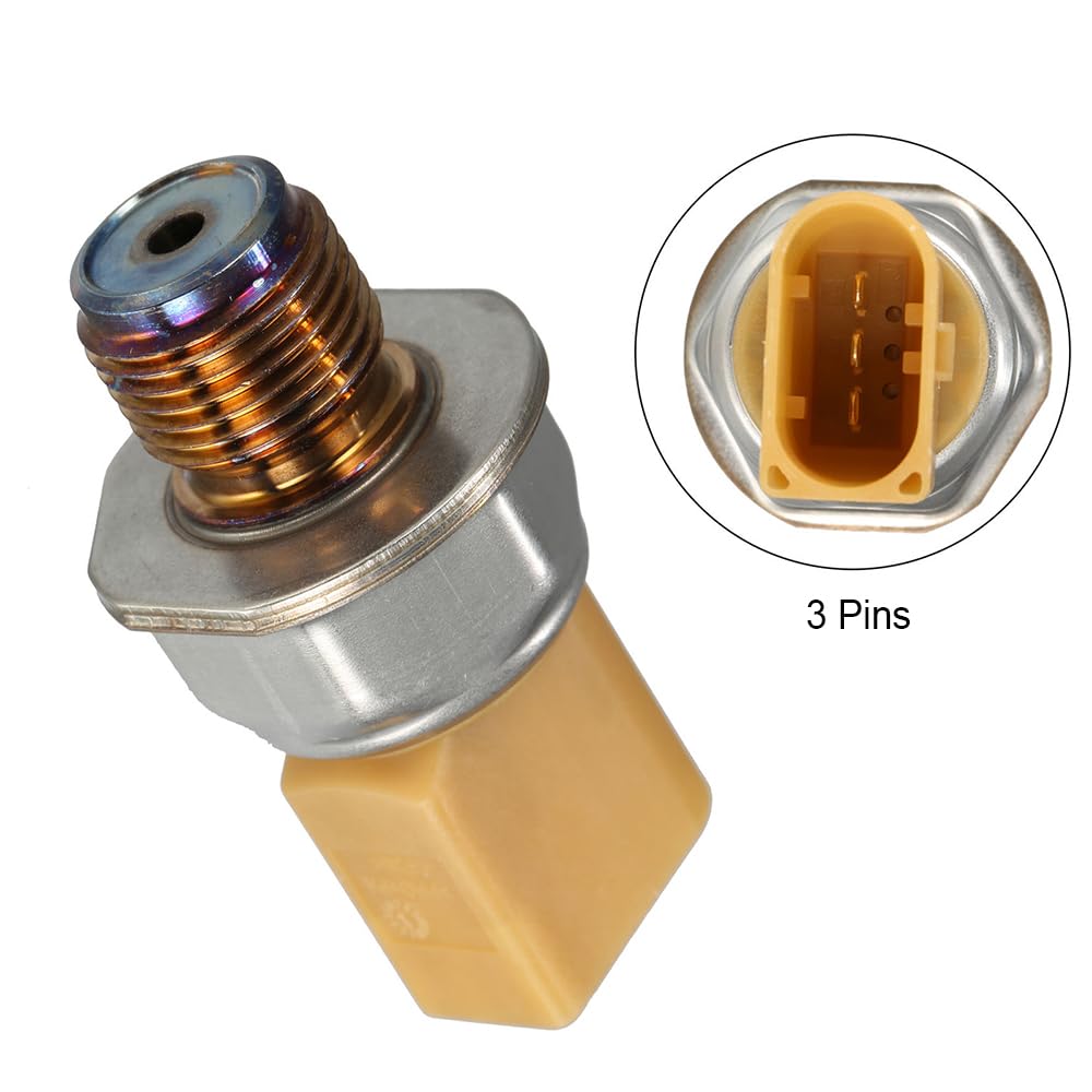 Baceyong Capteur de pression de Rampe de carburant Compatible avec Audi A1 2010-2015, Compatible avec VW Caddy 2010-2105, 03L906054A, 85PP26-03, 03L906054A, 03L906054A