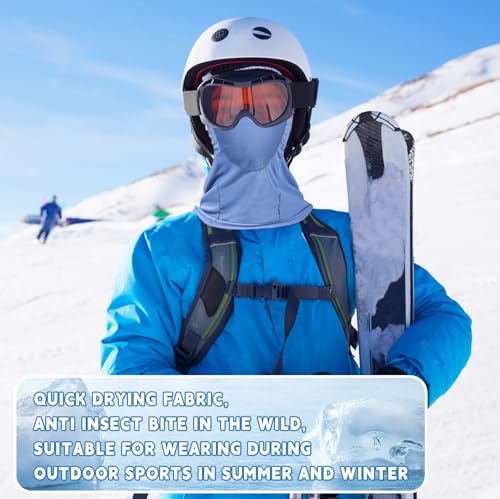 Image of 6 Packs Ski Mask Sun UV Protection Hood Breathable, Balaclava Face Mask for Men Women - Motorcycle Fish
