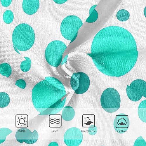 Dots Teal Turquoise White Toddler Girl Undies, Girls' Underwear, 2T–8 Years3