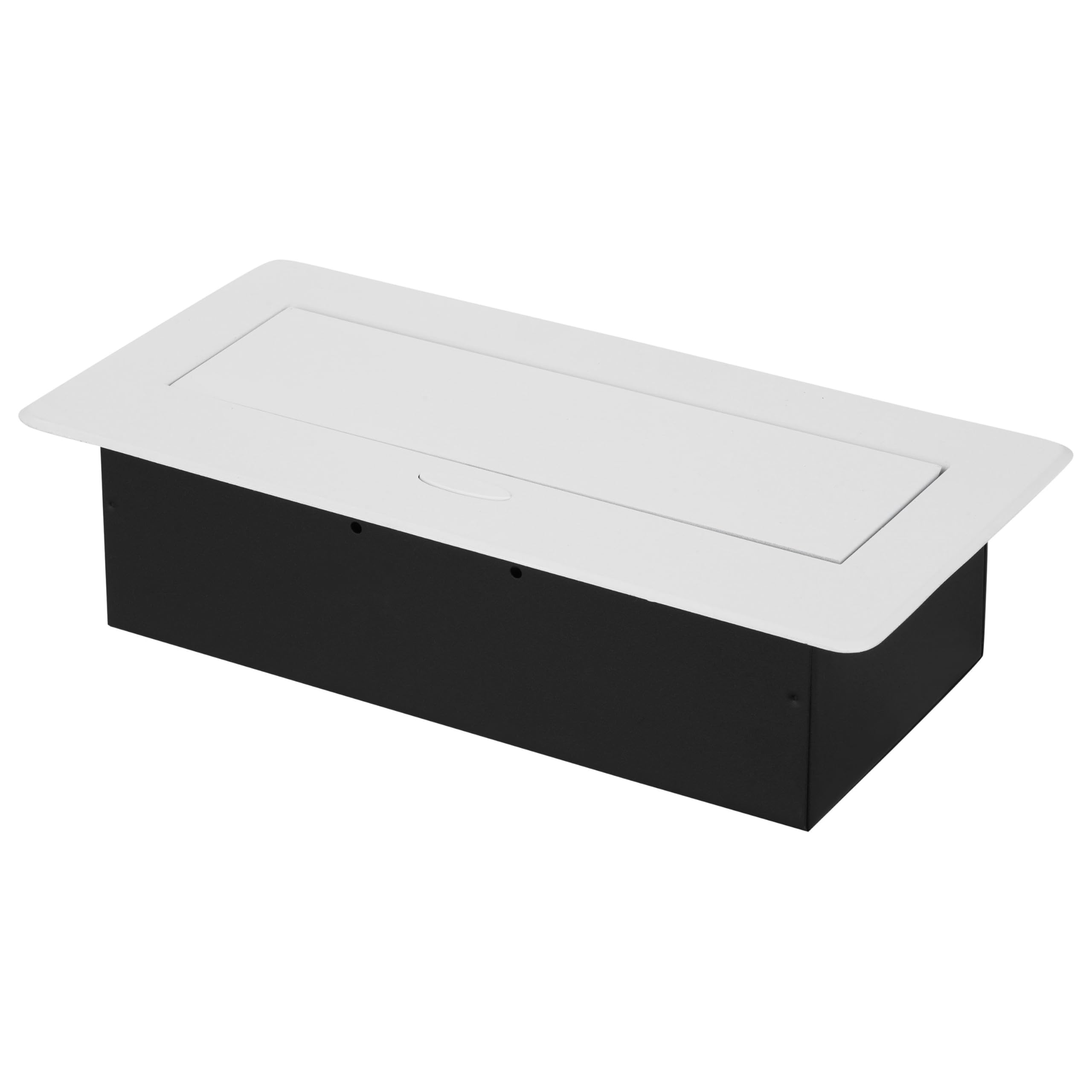 Versenkbare Einbausteckdose 3er, Aluminium Spritzguss, Softöffnung, White Edition
