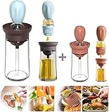 [Multiuso]: puede basar fácilmente carne o pescado cuando se fríe con una sartén, o se usa para las parrillas durante mucho tiempo sin tomar aceite con frecuencia. El mejor cepillo de roce de aceite con botella dispensadora para hornear o cocinar sin lidiar con los goteros desordenados. Funciona muy bien en una variedad de alimentos, incluyendo carnes, pasteles, veteos, marinada con aceite, miel, salsas, etc. Cubra rápidamente en su comida y menos remojo en el cepillo.