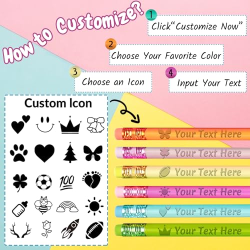Lápices personalizables #2 triangulares con grabado 10 pcs miniatura 4