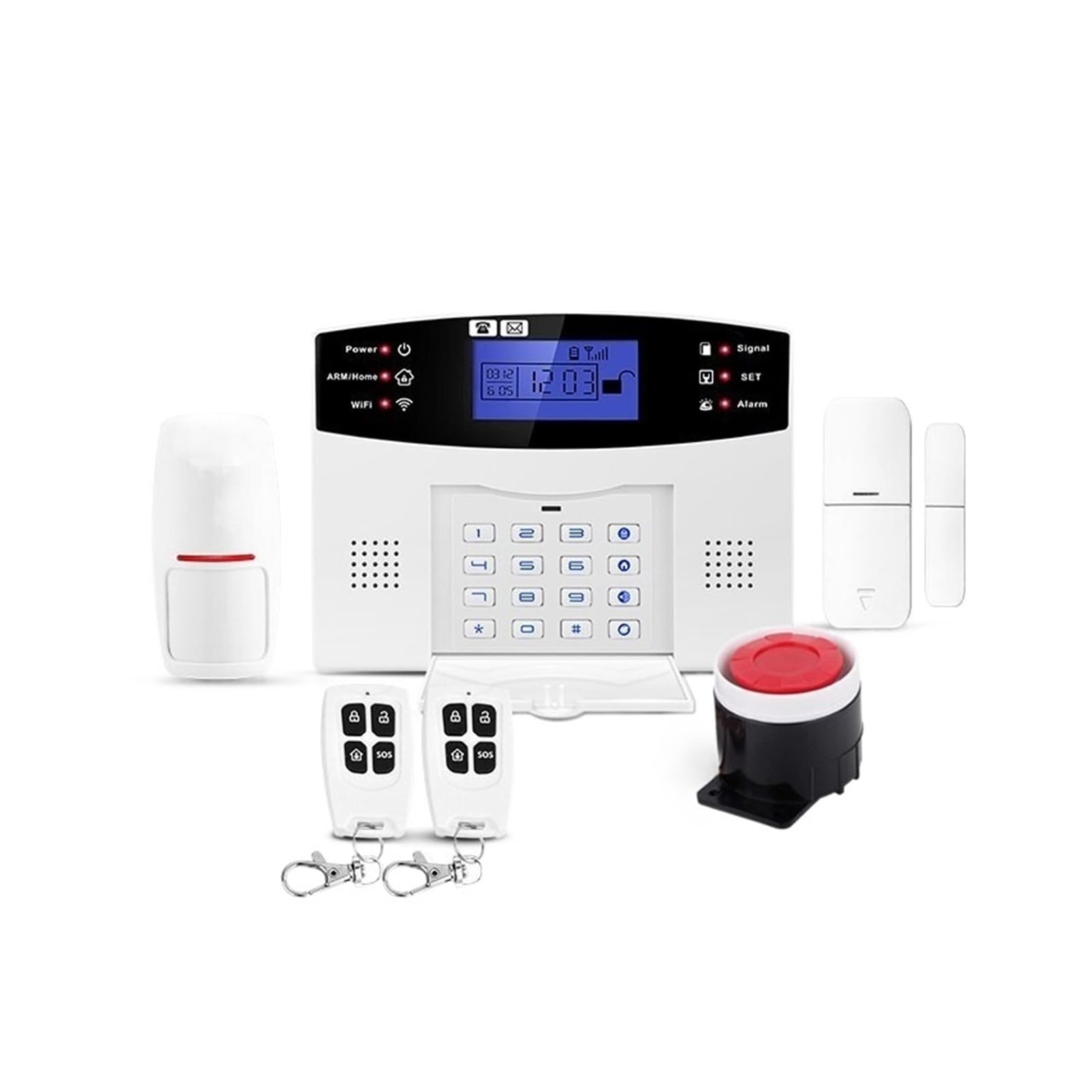 Alarmas para casa, De Alarma Inteligente con Pantalla LCD, Protección De Seguridad For El Hogar, gsm, Kit Antirrobo, Brazo De Control Remoto Tuya Y Soporte De Desarmado