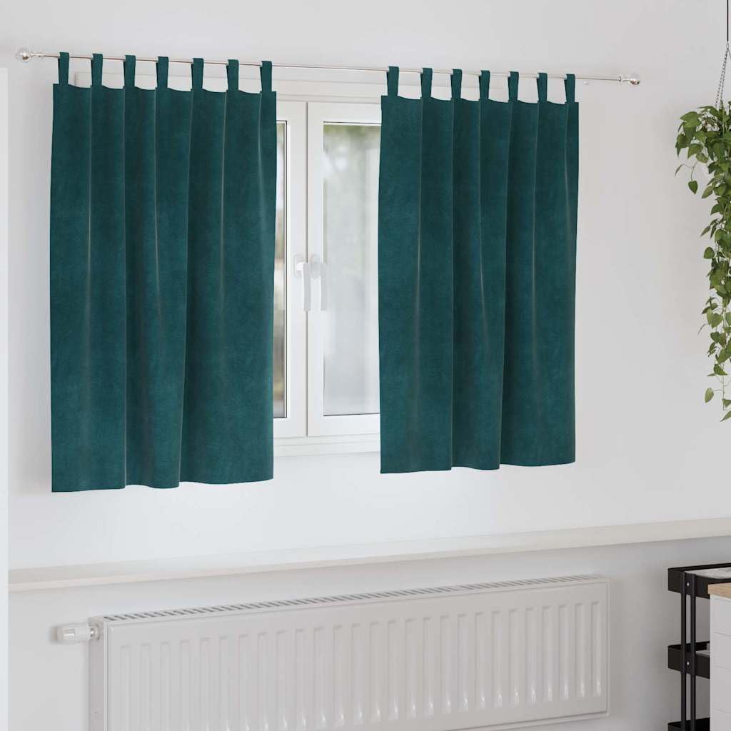 Rideaux occultants en velours vert pour une chambre et un salon cocooning