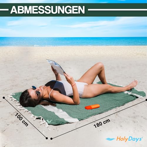 Picknickdecke HolyDays Strandtuch XXL 100x180cm aus Baumwolle