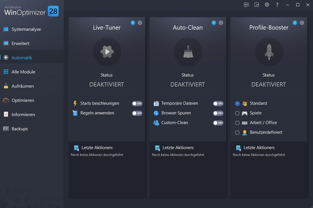 Ashampoo WinOptimizer 28 – PC Tuning Software für ein schnelles, schlankes und sicheres Windows | 1 Gerät | 1 Benutzer | PC Aktivierungscode per Product Key Card