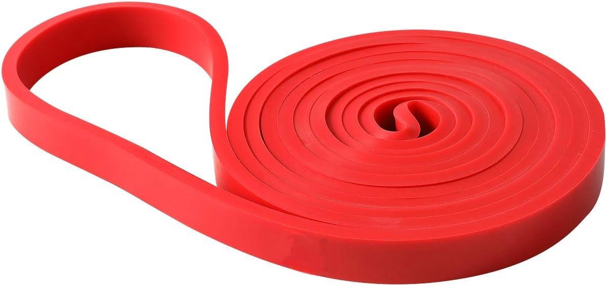 Giiyr Resistance Bands Set for Men & Women - Red Exercise Band, Pull Up Bands for Strength Training, Stretching, Powerlifting, Home Workouts, and CrossFit (Red)