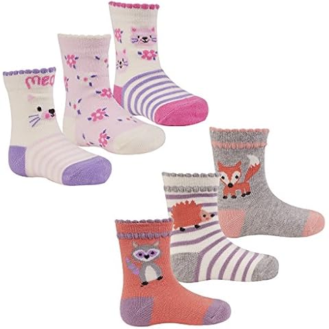 COTTONIQUE Baby Girls Cute Character Socks Cover