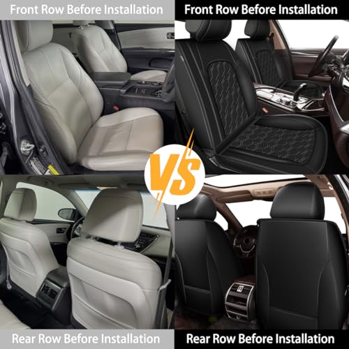 Image of Front Seat Covers for Honda Pilot 2005-2016 Faux Leather