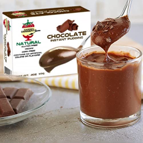 Gluten Free Palace Chocolate & Vanilla Instant Pudding Mix - All Natural Pudding Mix By Garden Desserts Includes 2 Chocolate & 2 Vanilla | Quick Vegan Dessert, Gluten Free thumb #2