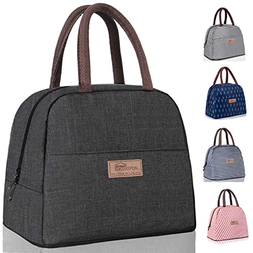 Buringer Reusable Insulated Lunch Bag Cooler Tote Box With Front Pocket Zipper Closure For Woman Man Work Picnic Or Travel (Gray) #TOP22